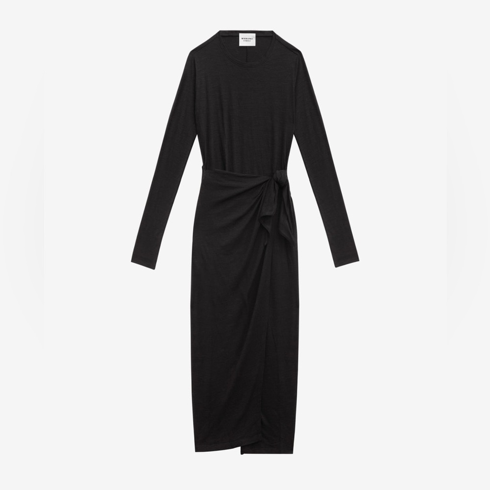 Isabel Marant Etoile Women's Black Lisy Long-Sleeve Dress - Picture 4 of 8